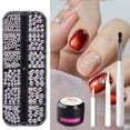thumbnail image 3 of Metal Rivets Rhinestone Nail Decorations Mixed Box, 3 of 5