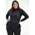 thumbnail image 2 of Blusa Mesh animal print Tallas Extras, 2742 (Animal print) negro 40 Roman Fashion BL-ALN-2742-NEGRO, 2 of 8