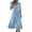 Light Blue, variant on Women's V-Neck Elbow-Length Sleeve Maxi Dress, Casual Tiered A-Line Dress for Summer Beach Vacation, Flowy Lace Plaid Long Sundress