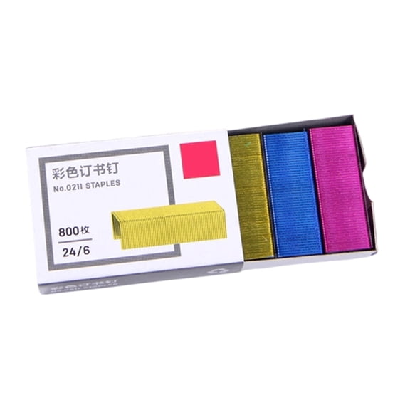 Assorted Color Staple 12 Gauge Metal Fasteners For Document Paper Organization