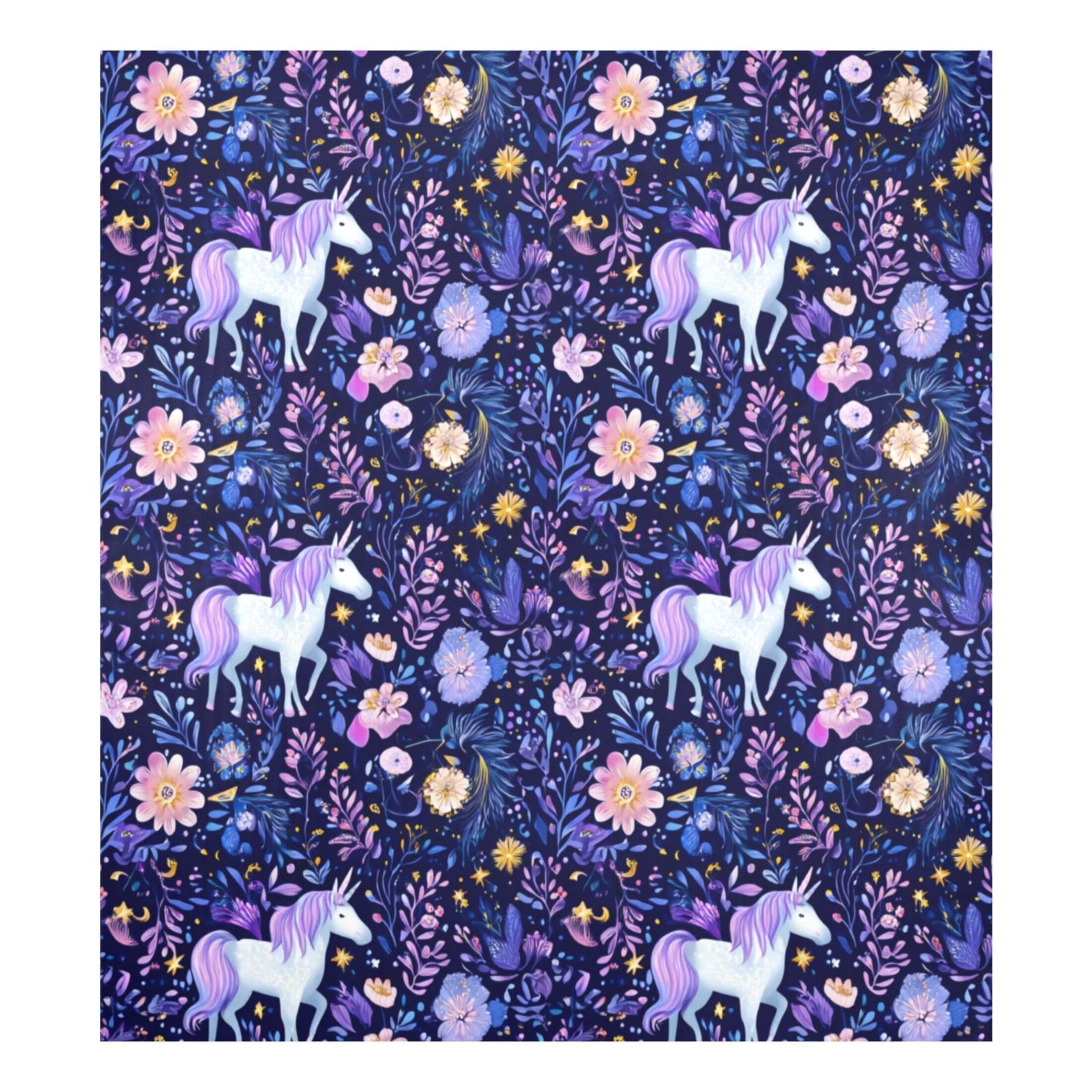 Dishwasher Magnetic Refrigerator Magnet Cover Sticker Home Decorative 23"x26" Unicorns Stars and Moons