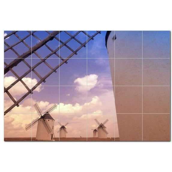 Windmill Picture Ceramic Tile Mural Kitchen Backsplash Bathroom Shower 406354-M
