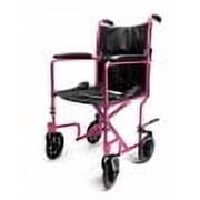 W/C TRANS CHAIR PINK ALUM 19" E&J