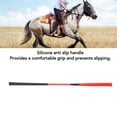 thumbnail image 4 of Horse Whip Riding Crop Premium Leather Anti Slip Silicone Handle Durable Equestrian Racing for Training Competitions de 65 cm Longueur, 4 of 7