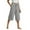 Gray, variant on SwiftWear Plus Size Linen Cotton Capri Pants for Women - High Waist Wide Leg Capris with Drawstring Waist, Casual Comfort Fit S-5XL