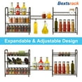 thumbnail image 4 of Bextsrack 3 Tiers Adjustable Seasoning Shelf,Spice Organizer for kitchen,Bronze, 4 of 7