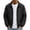 Black, variant on GrmtClth Men's Lightweight Stand Collar Windbreaker Jacket, Casual Full Zip Up Outerwear with Pockets, Breathable Coat Sun Protection Clothing Navy M