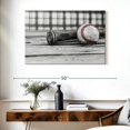 thumbnail image 3 of Elephant Stock Baseball Pop Wall Art - Horizontal Canvas Wall Art - Living Room Wall Decor - Sports Canvas - Gray And Red Decor - 39" x 26", 3 of 8