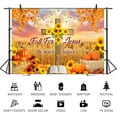thumbnail image 5 of Fall for Jesus Backdrop Autumn Christian Thanksgiving Photography Background Rustic Cross Sunflowers Pumpkins Bible Book Nature Banner Decorations Religious Portrait Photo Booth Props, 5 of 5
