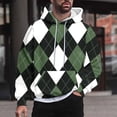 thumbnail image 2 of skpabo Men's Hoodies Warehouse Sweatshirt Mens Long Sleeve Tops Checked Hooded Sweatshirt Pullover Casual Drawstring Plaid Printed Hoodie Loose Fit Sportswear, 2 of 5