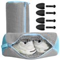 thumbnail image 1 of 2 Piezas Bolsa de Lavado de Zapatos, Bolsa para Lavar Tenis en Lavadora, Bolsas para Zapatos Reutilizable con 2 Arbol de Hormas para Zapatos Ajustable, para Zapatos de Gimnasio, Tenis (Gris), 1 of 7