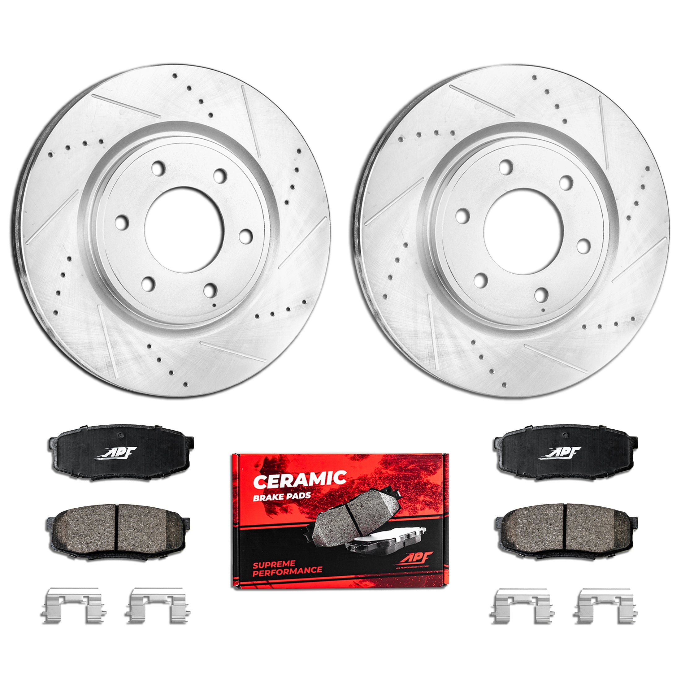Rotors Ceramic Pads F 2007 2008 2009 Chevy Express 2500 OE Replacement 