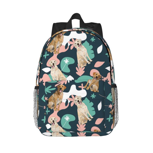 Easygdp Labrador Retriever Dog Mochila Ligera de 15 Pulgadas para Estudiantes, Mochila Cómoda para la Escuela y Viajes, Correas Ajustables