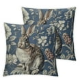 thumbnail image 2 of Nawypu  Blue and White Porcelain Pillow Covers Floral Chinoiserie Rabbit Pattern Farmhouse Decorative French Country Style Cushion Pillowcases for Bedroom Living Room Sofa 2pcs, 2 of 6