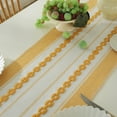 thumbnail image 3 of Striped Boho Table Runner with Tassels Long Macrame Woven Table Runners Dresser Scarf for Holiday Party, Bridal Shower and Wedding Kitchen Dining Table Decor, 3 of 5