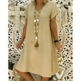 thumbnail image 1 of Robe T-shirt en Coton Décontractée pour Femmes, Style Estival, Grande Taille, 1 of 5