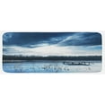 thumbnail image 1 of Winter Kitchen Mat, Landscape Scenery of Mountain Lake with a Frozen Bay Sunset, Plush Decorative Kitchen Mat with Non Slip Backing, 47" X 19", Purple Grey Slate Blue, by Ambesonne, 1 of 1