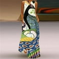 thumbnail image 4 of 3D Circle Bright Printed Maxi 3D Dresses Women New Summer Ladies Sleeveless V-neck Print Retro Dress Women's Clothing Robe, 4 of 6