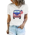 thumbnail image 3 of ABPHQTO Camiseta negra con cuello redondo y estampado gráfico de plantas para mujer, 3 of 5