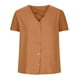 thumbnail image 5 of Camiseta cómoda con cuello en V elegante para mujer Blusa de manga corta Tops casuales OAVQHLG3B Store lin121212, 5 of 5