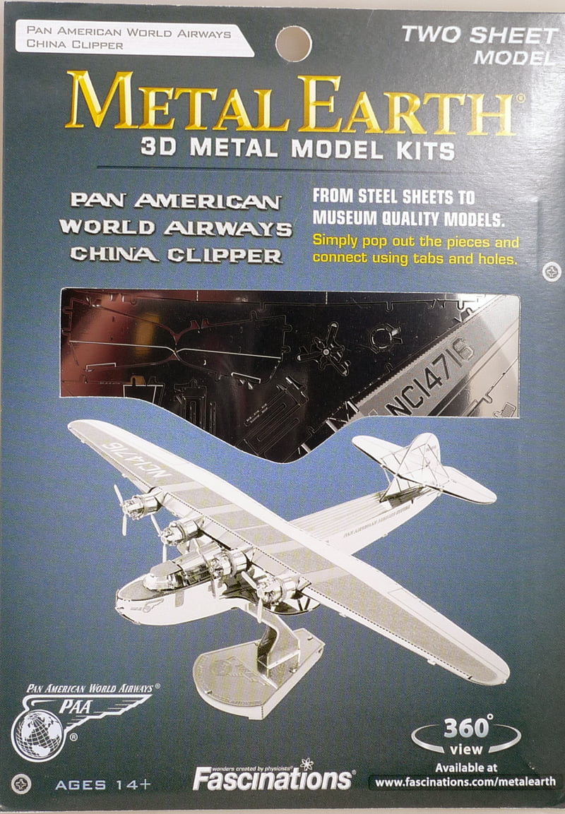 Metal Earth 3D Laser Cut Steel Model Kit Pan Am China Clipper Gift Box Set DIY 