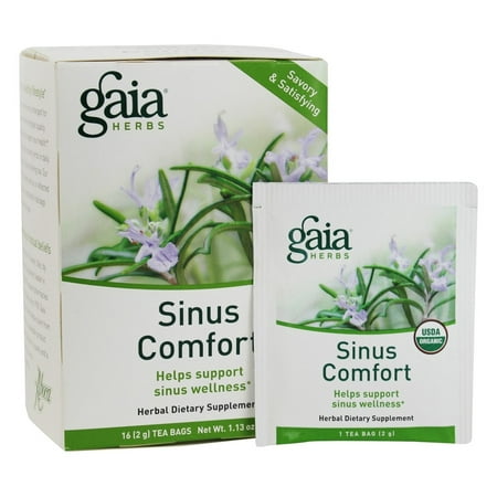 Gaia Herbs - Sinus Comfort - 16 Tea Bags (Best Tea For Sinus)