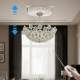 thumbnail image 2 of Electric Chandelier Hoist, 2 in 1 Chandelier Hoist Lifter System w/Remote Control+Wall Switch, 110V 220LBS Villas Pendant Lamps Lifter 8M Lifting Height for Lamp Cleaning Maintenance, 2 of 7