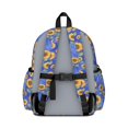 thumbnail image 3 of Sunflower Blue Pattern Cute School Backpack with Padded Back and Adjustable Shoulder Straps 13.4"x11"x4.7", 3 of 5