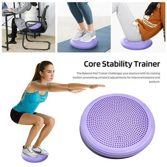 LJNYFDC Seat Cushion PVC Yoga Balance Pad with Air Pump Wobble Balance Cushion Board Inflatable Massage Wiggle Seat Balance Stability Training Core