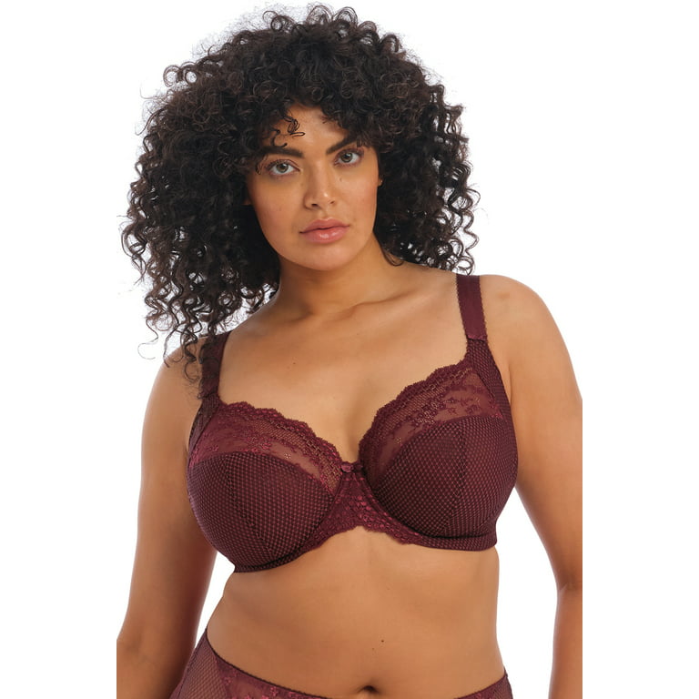 Elomi Charley Banded Plunge Underwire Bra (4380),42FF,Fawn 