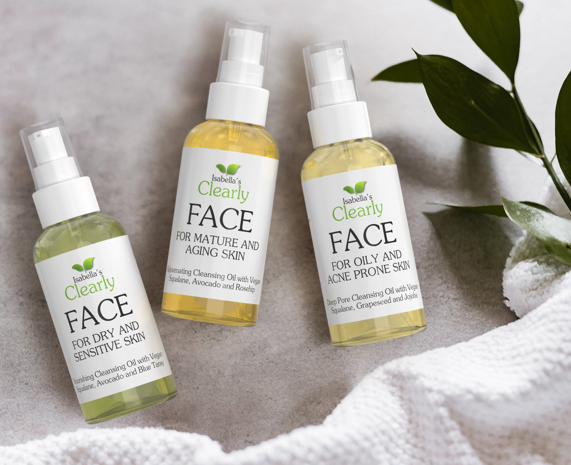 Isabella’s Clearly FACE, Natural Face Cleanser, Face Wash and Makeup Remover Oil | Deep Cleansing Oil with Hydrating Avocado and Vegan Squalane | 100% Pure, Made in USA (120ml)