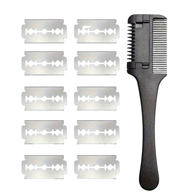 Peine para cabello fino para hombres y mujeres; herramienta de peluquería profesional para desenredar y peinar, ideal para capas, recortes y puntas abiertas; uso en casa o en salón