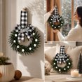 thumbnail image 6 of Qwtwty Artificial Christmas Wreath for Front Door, Winter Artificial Wreath Hanging Ornament for Xmas Wall Window Fireplace Decor, Christmas Decorations, 6 of 7