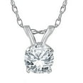 thumbnail image 1 of 1/2CT Diamond Solitaire Pendant 14K White Gold & 18" Chain, 1 of 3