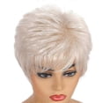thumbnail image 4 of Fashionable Light Blonde Pixie Hair Wig Synthetic Wigs, Cosplay and Daily Use, 4 of 5