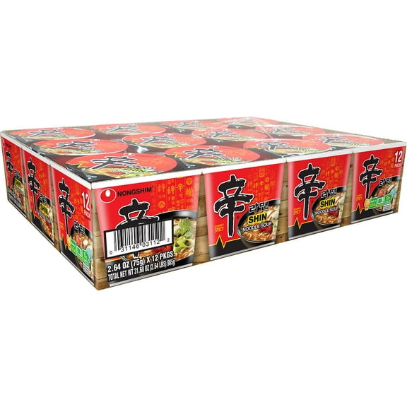 2 PACK | Nongshim Tonkotsu Ramen Bowl, 3.56 oz, 6-count