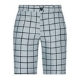 thumbnail image 4 of Puntoco Men's Pajama Shorts Clearance Men's Plaid Casual Five-point Pants Suit Shorts Have Pockets Button Pants Green 12(XXL), 4 of 6