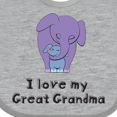 thumbnail image 4 of Inktastic I Love My Great Grandma Elephant Boys Baby Bib, 4 of 4