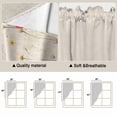 thumbnail image 3 of Pink Spring Floral Kitchen Window Curtains, Swag Curtains Valance for Bedroom Living Room Bathroom, Watercolor Summer Botanical Rod Pocket Window Treatment Curtain Block Drapes 2 Panels 36"x45", 3 of 9