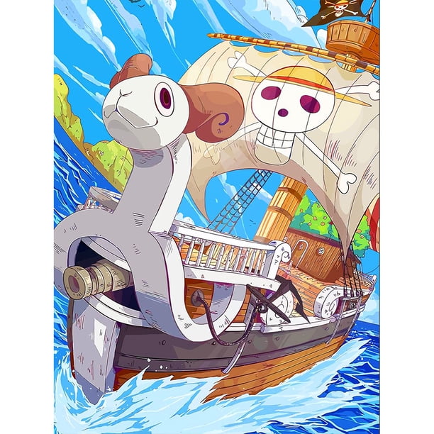 Pintura de diamante 5D DIY Taladro redondo completo Barco pirata Decoración del hogar Arte Artesanía Hugtrwg Para estrenar
