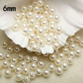 thumbnail image 4 of 500pcs 6mm Round ABS Imitation Pearls Jewelry Findings For DIY - White 1, 4 of 5