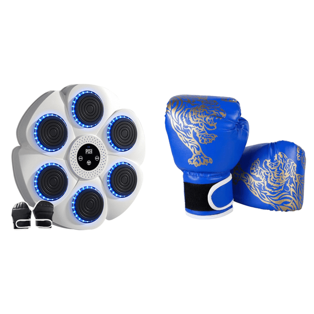 Máquina Boxeo Con Música Perforador Ajustable para en Casa () Blanco