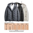 thumbnail image 2 of Frontwalk Mens Long Sleeve Overcoats With Pockets Winter Warm Outwear Casual Front Zip Outdoor Hooded Puffer Coat Grey 2XL, 2 of 2