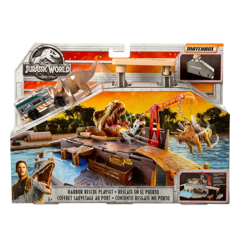Matchbox Jurassic World Portable Harbor Rescue Playset Walmart