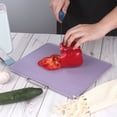 thumbnail image 3 of Premium Thickened PP Plastic Baby Food Prep Set: Multi-Functional Separated Cutting Boards with Fruit & Sections, Child-Safe Design, Easy-to-Clean, Stylish Grey-Blue Combination with Plastic Base, 3 of 5