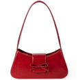 thumbnail image 1 of Bolso de hombro Amszke Y2K Trendy Bow Red Leather para mujer, 1 of 7