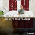 thumbnail image 3 of Fsddascl Japanese Style Blackout Curtains for Bedroom/Living Room, Thermal Insulated Kitchen Curtains, Modern Minimalist Red Grommet Darkening Window Treatment Drapes 27.5"x39"x2, 3 of 6
