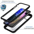 thumbnail image 2 of Seacosmo iPhone 11 Pro Case, [Built-in Screen Protector] Full Body Clear Bumper Phone Case Rugged Shockproof Protective Case Cover for iPhone 11 Pro, Black, 2 of 7