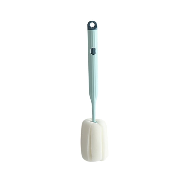 Fiudx Cepillo de Limpieza con Esponja, Mango Largo, Fácil de Limpiar, Ideal para Biberones, Vasos y Más, Esencial para La Cocina, 27,5 X 5 X 5 Cm.