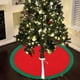 thumbnail image 5 of Solid Color Contrast Macrame Christmas Tree Skirt Christmas Tree Ornaments Christmas Tree Apron Size 35.4 Inches, 5 of 6